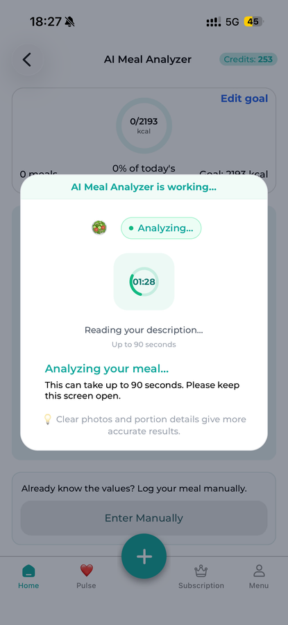 AI Meal Analyzing in the DiabetesConnect app